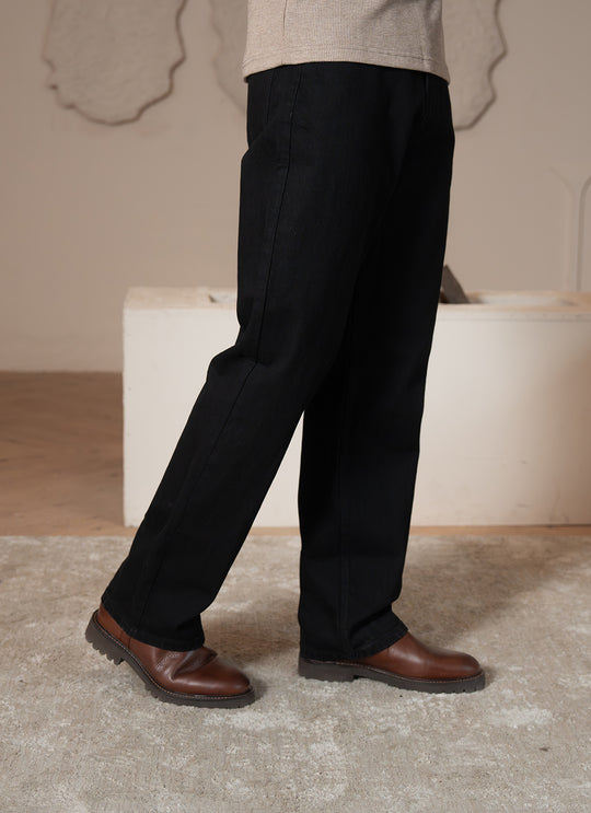 Straight fit jeans - Black