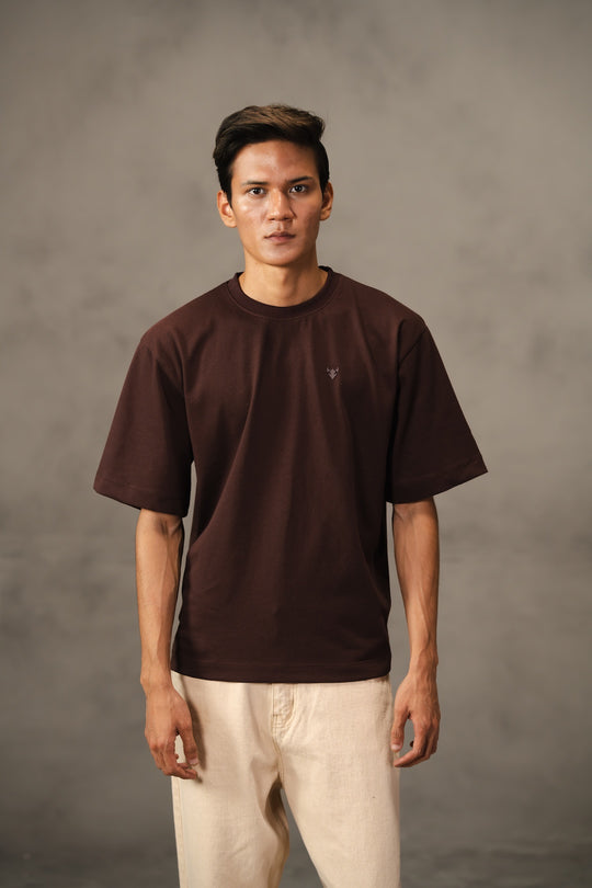 Boxy Fit T-Shirt - Brown
