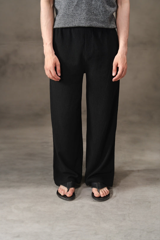 Wide Leg Trouser - Black