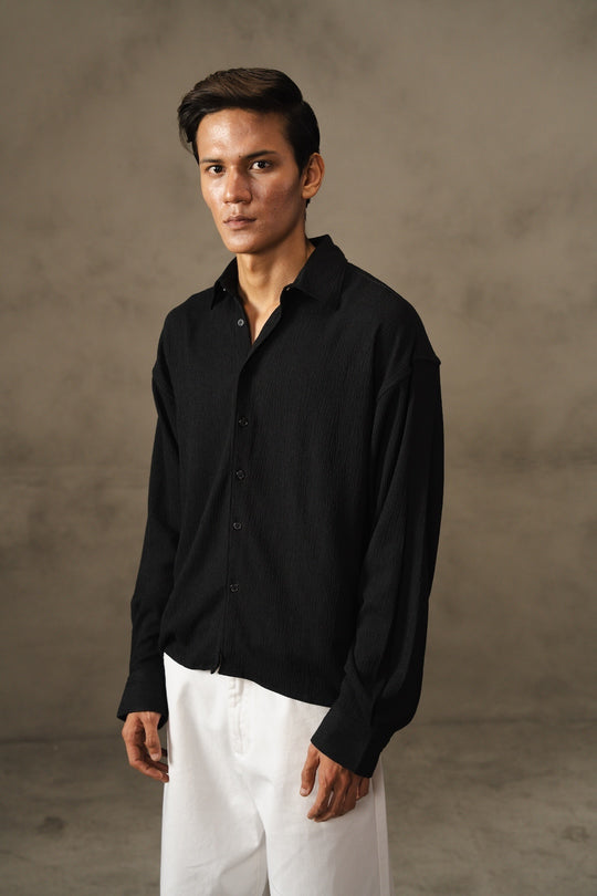 Cropped Shirt - Black