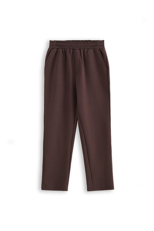Straight Fit Trousers - Dark Brown