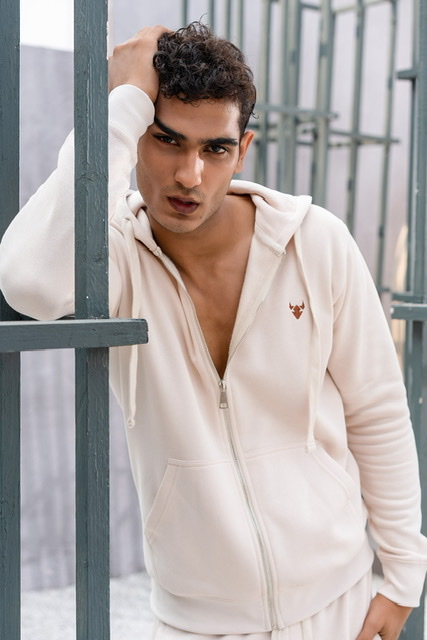 Beige Zipper Hoodie - Image 2
