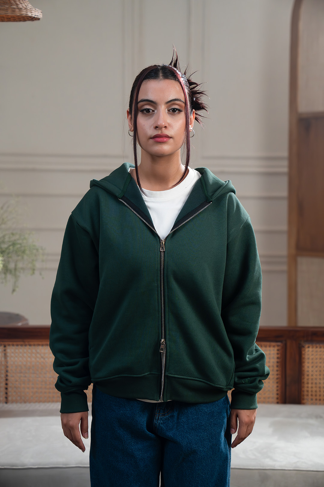 Boxy Fit zipper hoodie - Image 4